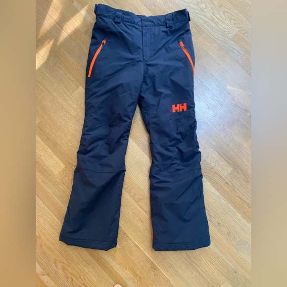Helly Hansen Kids' Navy Ski Pants with Orange Accents 176/16